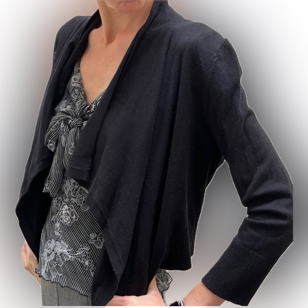 Michael Michael Kors | open front cropped black cardigan